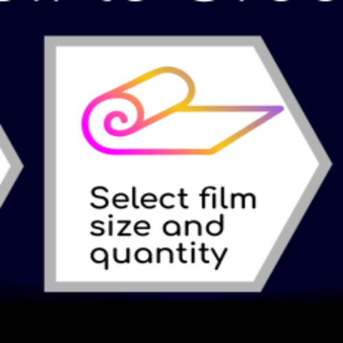Select film size and quantity for California DTF printing and custom DTF transfers.